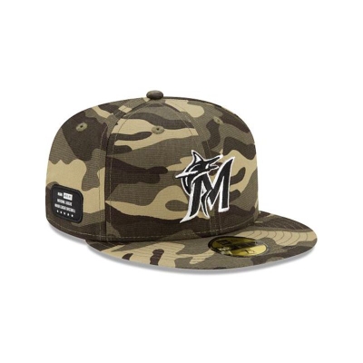 Sapca New Era Miami Marlins MLB Armed Forces Weekend 59FIFTY Fitted - Verzi